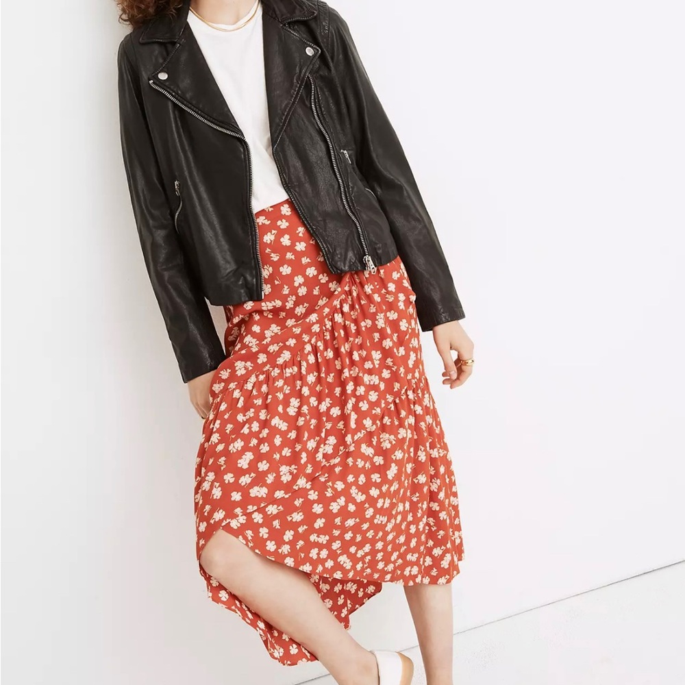 Madewell Washed Leather Motorcycle Jacket S
